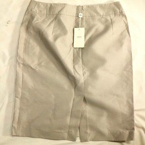 nwt ARMANI COLLEZIONI Gonna Silver Pencil Skirt Sz 10 US
